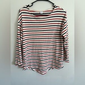 Old Navy Red and Navy Striped Top